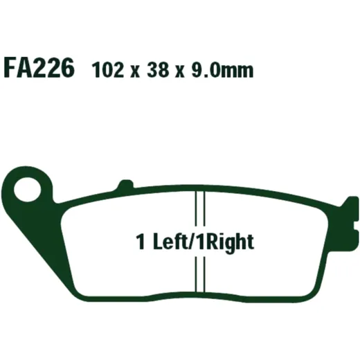 Brake pads std EBC fa226 altn 7872310 for: Honda CB, CBF, CBR, Kawasaki Z, Ninja, KLE