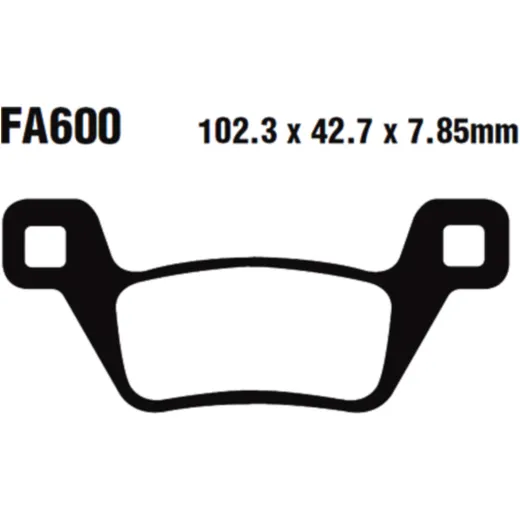 Brake pads sintered r EBC fa600R mx for: Kymco MXU