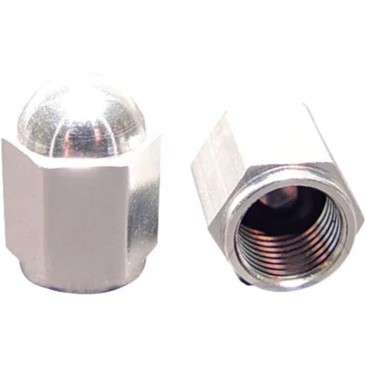 Valve caps aluminium silver JMP for: Honda CB, CBR, CRF, Kawasaki Z, KX, VN