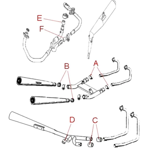 Auspuffverbindungsdichtung Athena 49X55X30MM passend für: Kawasaki Z, ZZR, ZX - 6R