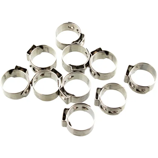 Lochbandklemmen Edelstahl 12.6 JMP – Bandbreite 7 mm, 10 Stück