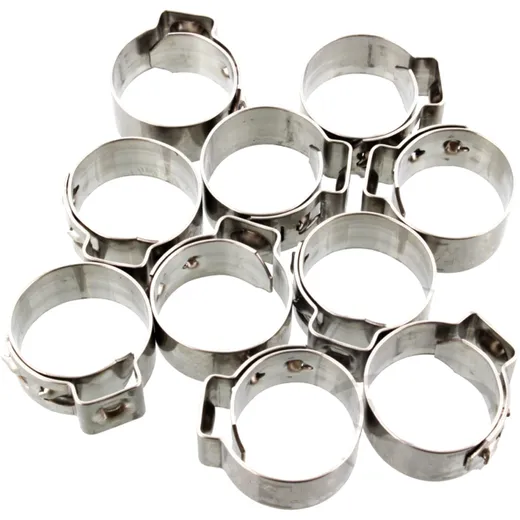 BAND CLAMP for Motorcycles 18.9 JMP WIDTH 7MM STAINLESS STEEL 10 PCS
