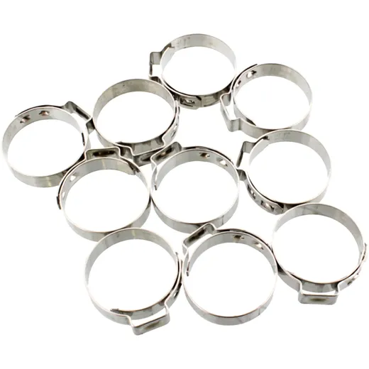 BAND CLAMP for Motorcycles 26.4 JMP WIDTH 7MM STAINLESS STEEL 10 PCS