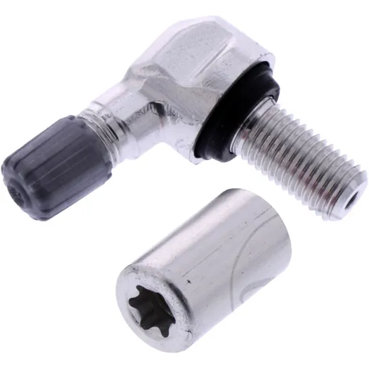 Winkelventil Aluminium Schrader für RDKS 11,5 mm silber