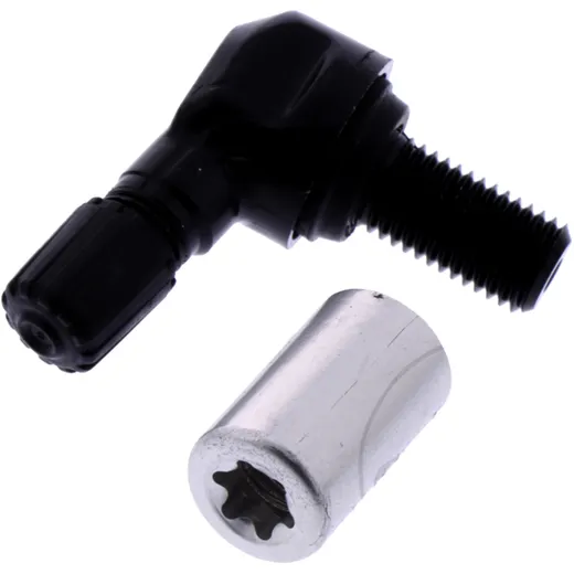 Ventil gewinkelt aus Aluminium für RDKS 11.5 mm schwarz