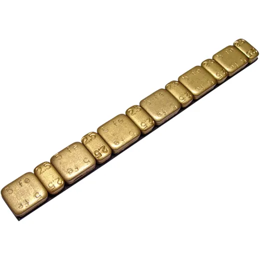IRON ADHESIVE BALANCE WEIGHTS 5/2.5G 15X 45G STRIPS for motorcycles gold