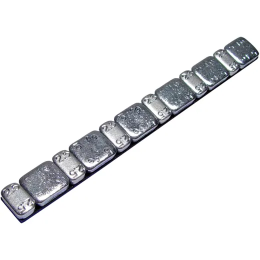 IRON ADHESIVE BALANCE WEIGHTS 5/2.5G 15X 45G STRIPS SILVER for motorcycles