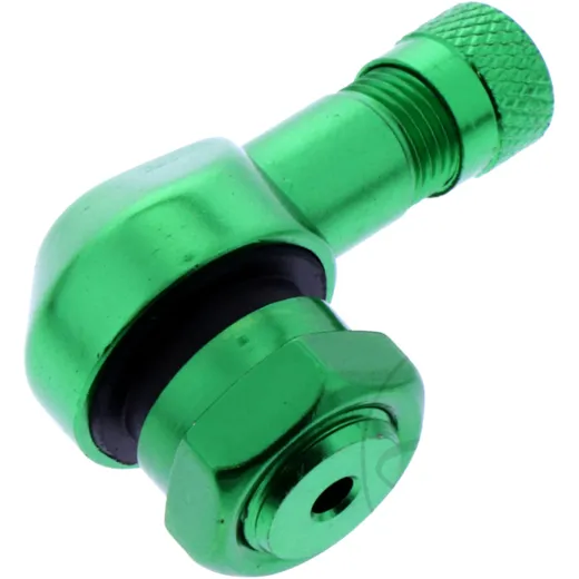 Aluminium Tyre Valve JMP Green 11.3mm for Motorcycles