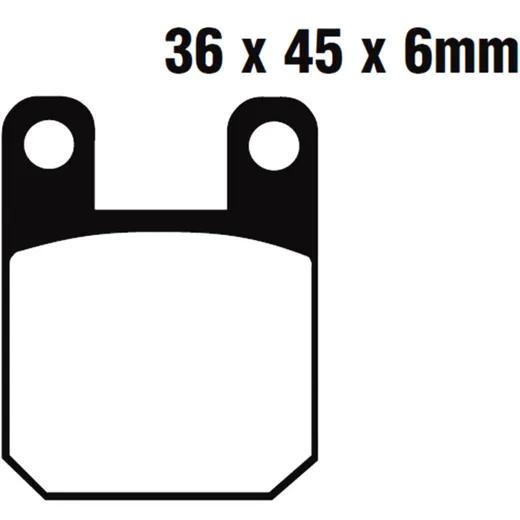Bremsklotz Standard EBC passend für: Derbi Senda, Atlantis, GPR, Motorhispania RYZ, Duna, Furia