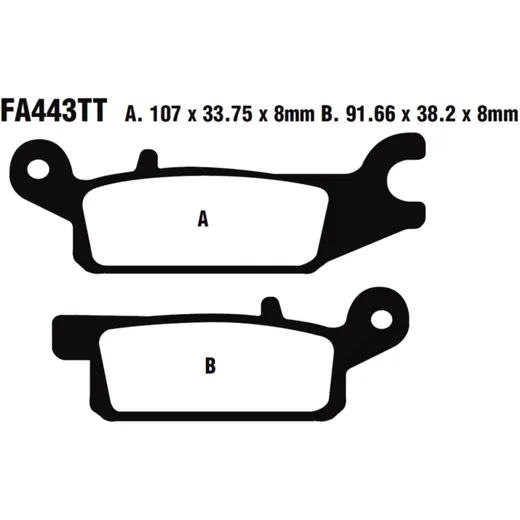 Brake pads std EBC fa443tt for: Yamaha YFM