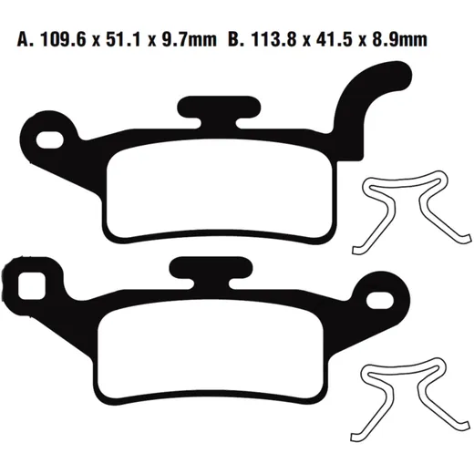 Brake pads scooter EBC sfa492 alternative: 7870122 for: Yamaha HW, YW, MBK Oceo