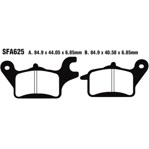 Brake pads scooter EBC sfa625 alternative: 7870044 for: Honda C, AFS