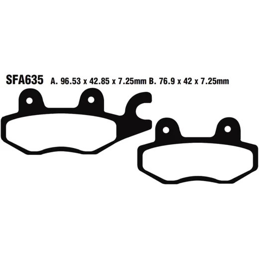 Brake pads scooter EBC sfa635 for: Peugeot Vox