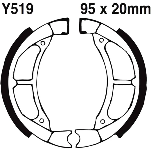 Bremsbacken mit Feder EBC passend für: Yamaha EC - 03, CY, YJ