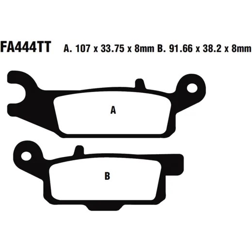 Bremsklotz Standard EBC passend für: Yamaha YFM 7370043