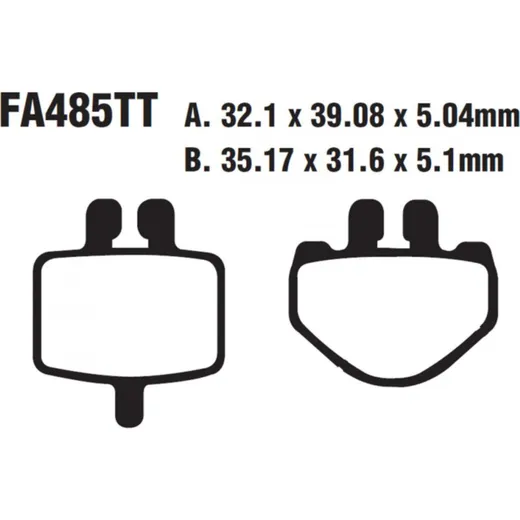Bremsbeläge Bremsklotz Standard EBC FA485TT