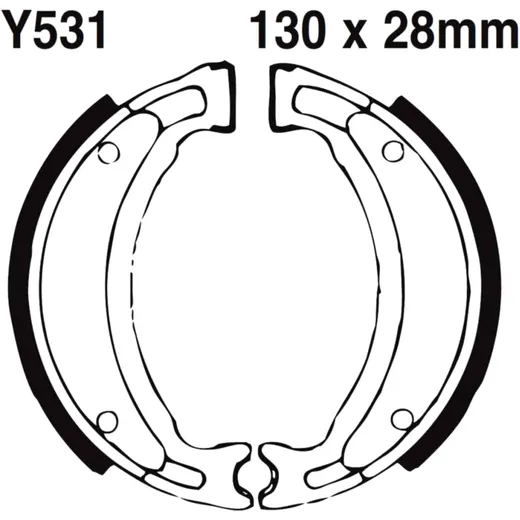 Brake shoes with spring EBC for: AJS JS, Yamaha XC, YFM