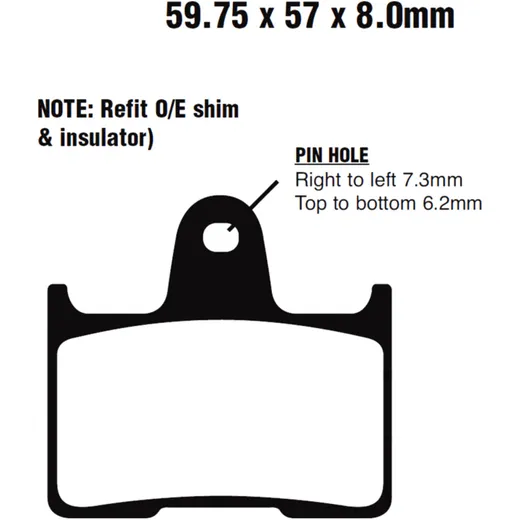 Brake pad semi - sinter v EBC fa254V for: Kawasaki ZZR, GTR, ZX - 7RR, Honda VT, CB, CB - X4