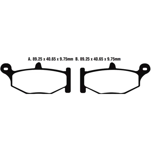 Bremsklotz Semi-Sinter V EBC für Cruiser und Touring Bikes 7370078