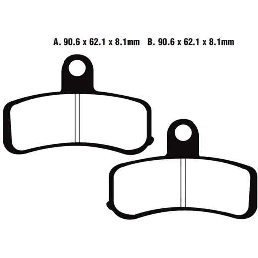 Bremsklotz Semi-Sinter V für Cruiser und Touring Bikes