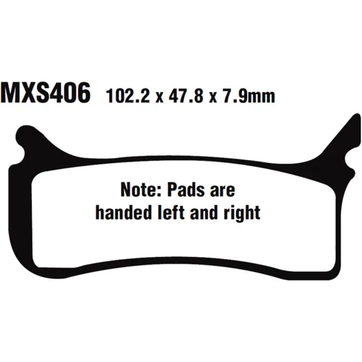 Brake pads sintered mx - s EBC mxs406 racing mx for: Husaberg FS