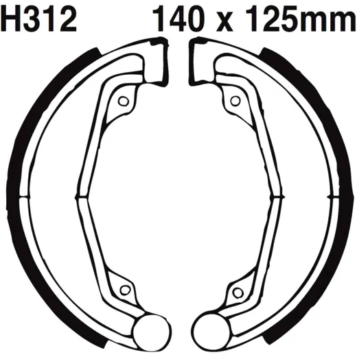 Bremsbacken mit Feder EBC gerillt passend für: Honda CM, XL, CL