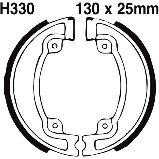 Bremsbacken mit Feder EBC gerillt passend für: Honda XL, CR, CG, XR, E - Ton EXL, DXL