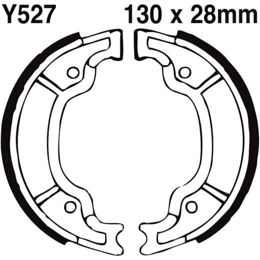 Brake shoes grooved inc springs EBC fa631 gerillt for: Yamaha YFM, XC, DT