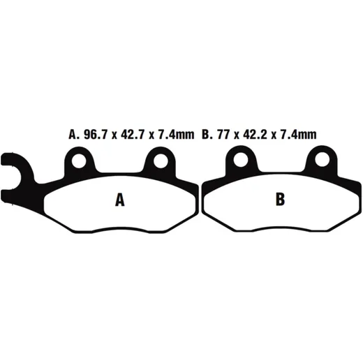 Bremsklotz Sinter MX - S EBC passend für: Kawasaki KVF, KLX, KX, Yamaha YFM, YFZ
