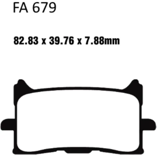 Brake pads sint EBC fa679hh for: Honda CRF, CB, CBR