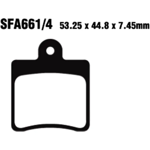 Brake pad standard scooter EBC sfa661/4 mxs152 for: Daelim Otello, S3, QL