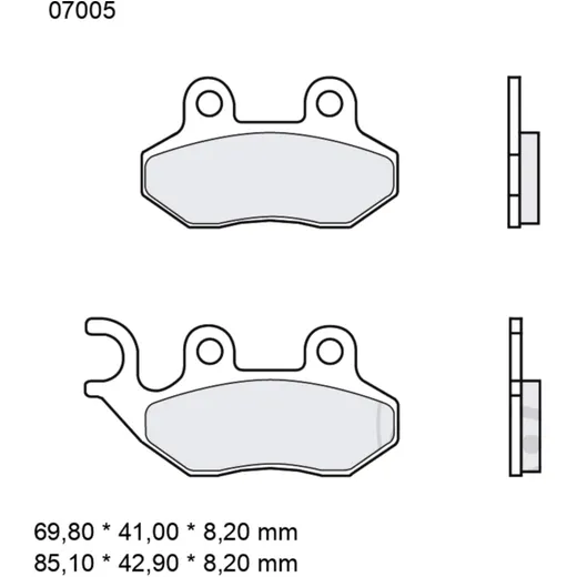 Brake pads carbon ceramic scooter cc BREMBO alternative: 732191