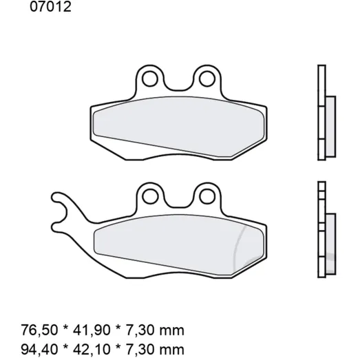 Brake pads carbon ceramic scooter cc BREMBO alternative: 737869