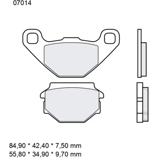 Bremsklotz CC Scooter Brembo Alternative: 7375397 passend für: