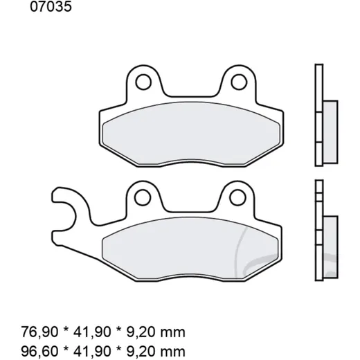 Bremsklotz CC Scooter Brembo Alternative: 7379159 passend für: