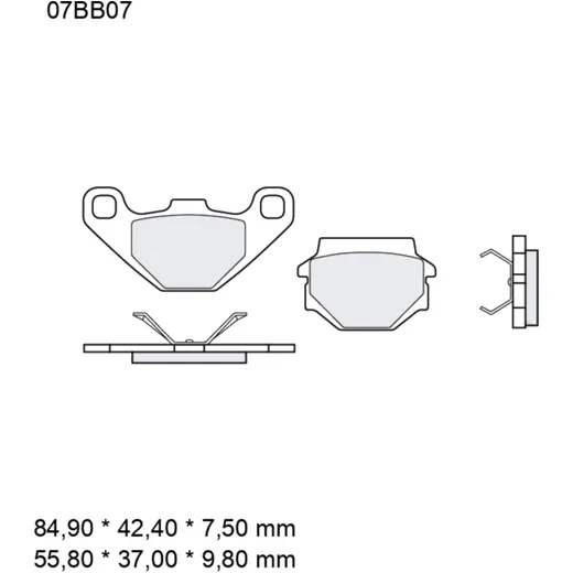 Bremsklotz Carbon - Keramik TT Brembo Alternative: 7321250 pass