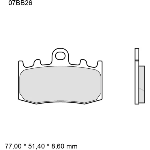 Brake pads sintered road front long life la BREMBO alternative: