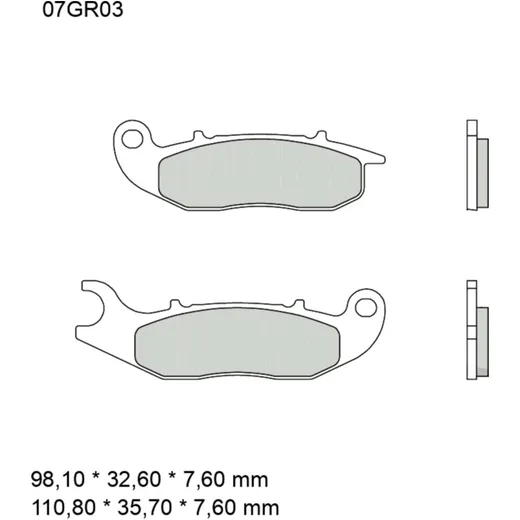 Brake pads carbon ceramic road cc BREMBO alternative: 7320000 f
