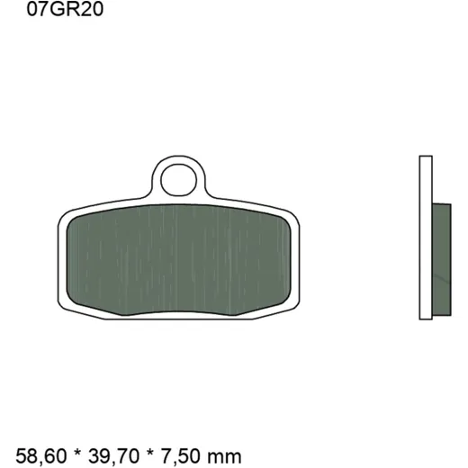 Brake pads sintered off - road sd BREMBO alternative: 7326401 f