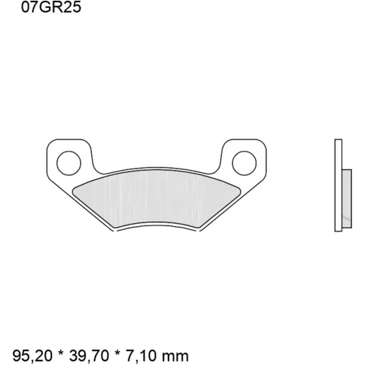 Bremsklotz Sinter SD Brembo Alternative: 7320025 passend für: C