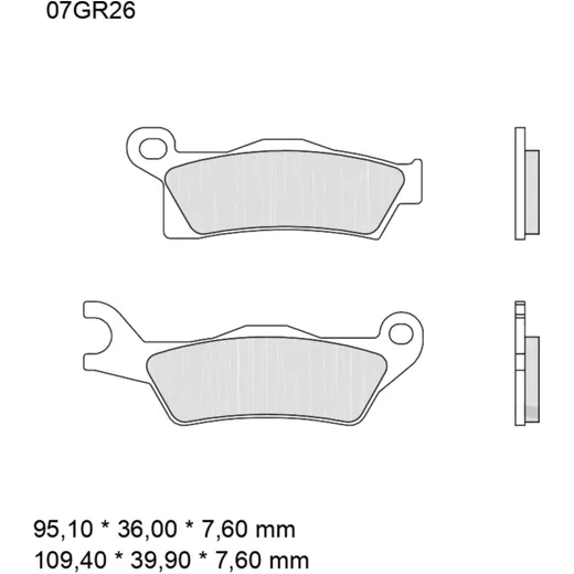 Bremsklotz Sinter SD Brembo Alternative: 7370018 passend für: C