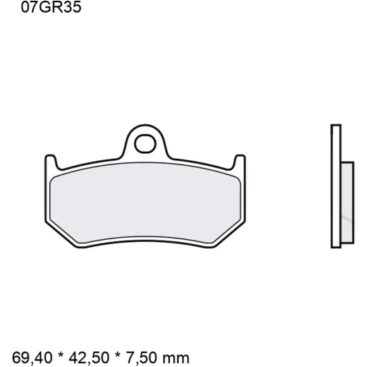 Bremsklotz Sinter hinten SP Brembo Alternative: 7324106 passend