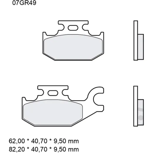 Brake pads sintered off - road sd BREMBO alternative: 7325608 f