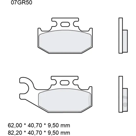 Brake pads sintered off - road sd BREMBO alternative: 7325681 f