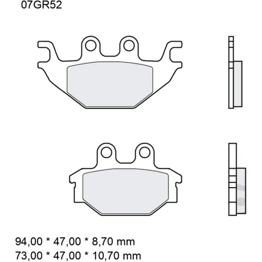 Brake pads sintered off - road sd BREMBO alternative: 7320115 f