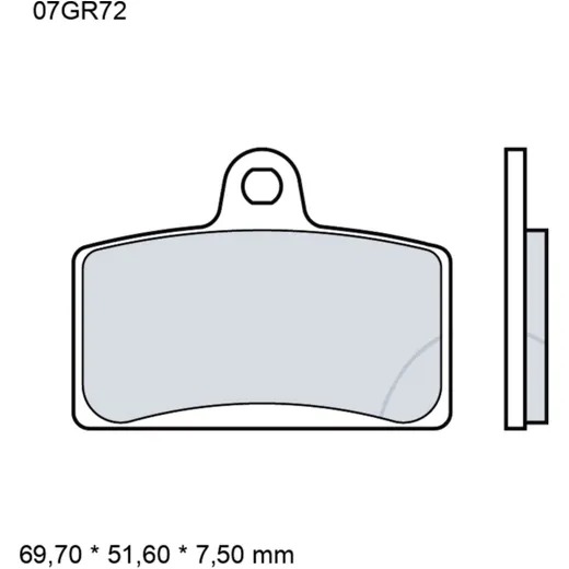 Brake pads sintered road front sa BREMBO alternative: 7321342 f