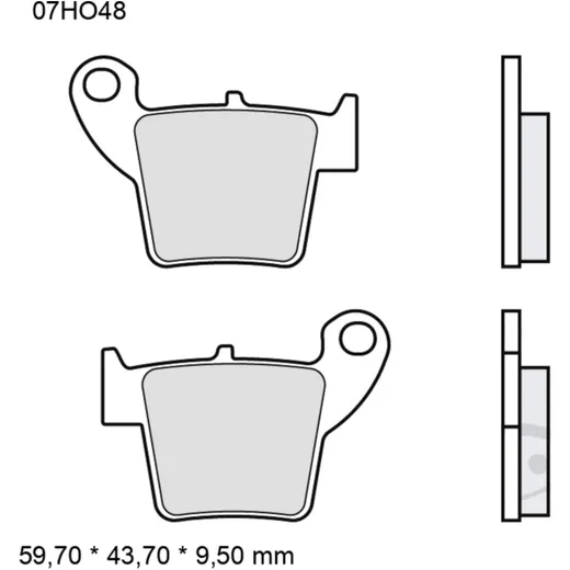 Brake pads sintered off - road sd BREMBO alternative: 7323926 f