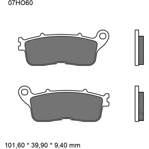 Brake pads sintered road rear SP BREMBO alternative: 7320022 fo