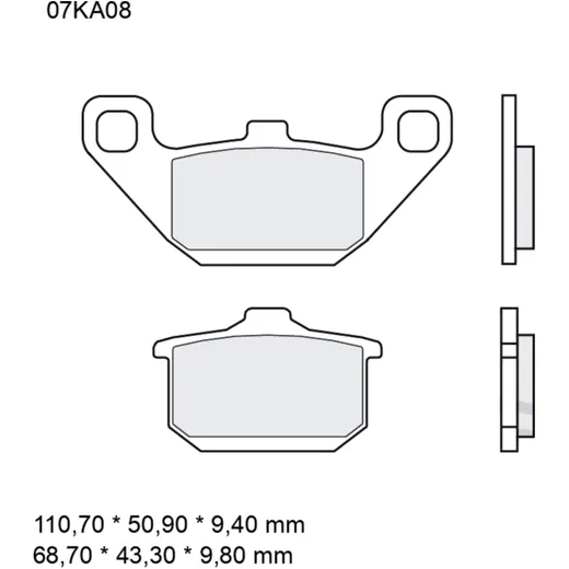 Brake pads sintered road front sa BREMBO alternative: 7328552 f