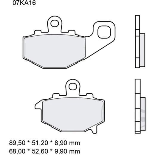 Brake pads sintered road rear SP BREMBO alternative: 7329279 fo